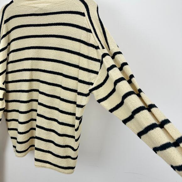 J.Crew Cropped Boucle Rollneck Sweater Striped Cotton Blend Nautical XXL NWT - Picture 13 of 13